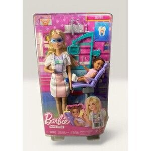 Barbie Dentist Playset 2025 Doll Patient Dental Chair Mattel Careers